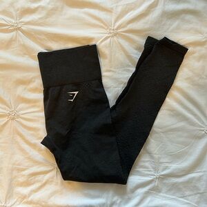 Gymshark black vital seamless leggings black marl